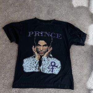 Vintage Prince Black & Purple Graphic tour Tee 100% cotton RJM enterprise Medium
